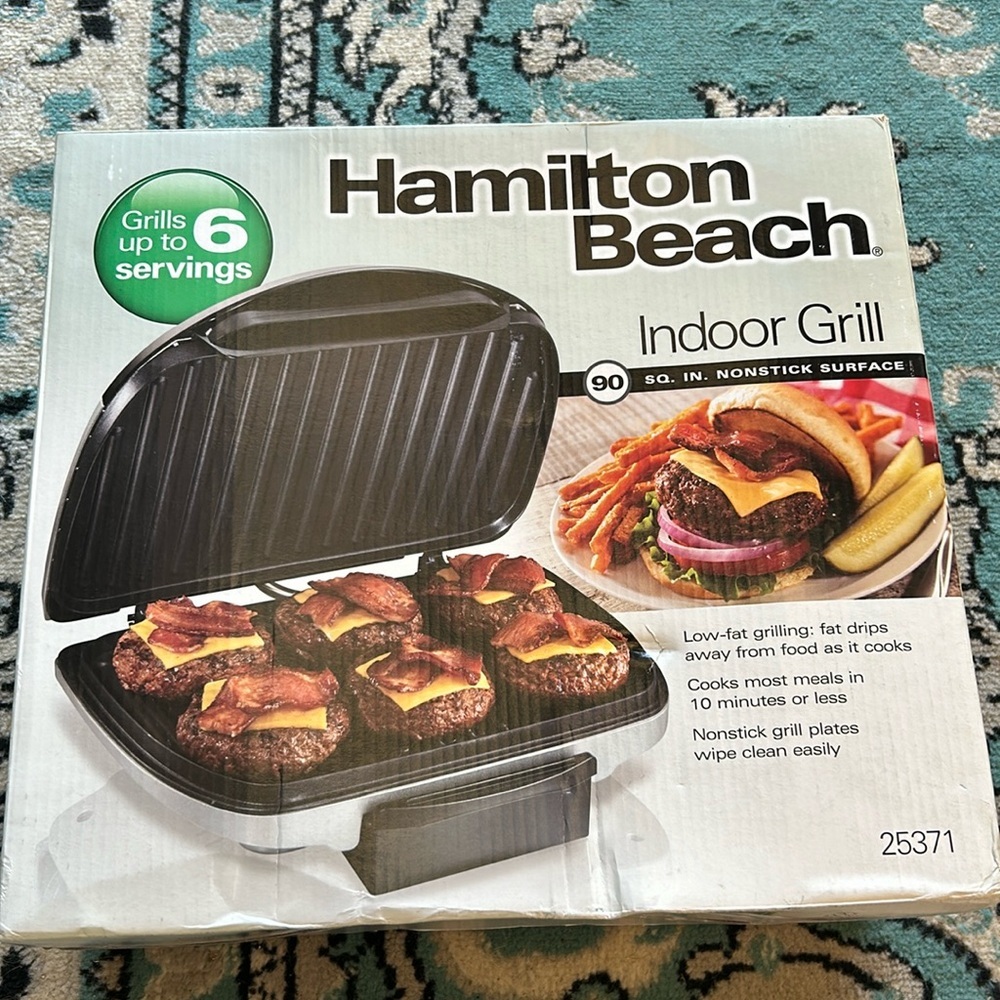 Hamilton Beach Electric Indoor Grill, 6-Serving